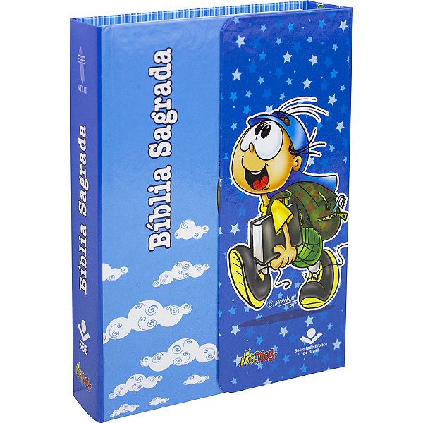 Bíblia Sagrada Letra Maior Mig & Meg - Capa Azul Com Estrelas Nova Tradução Na Linguagem De Hoje (Ntlh)