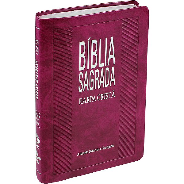 Bíblia Sagrada Com Harpa Cristã - Capa De Couro Sintético Púrpura Nobre Almeida Revista E Corrigida (Arc)-..