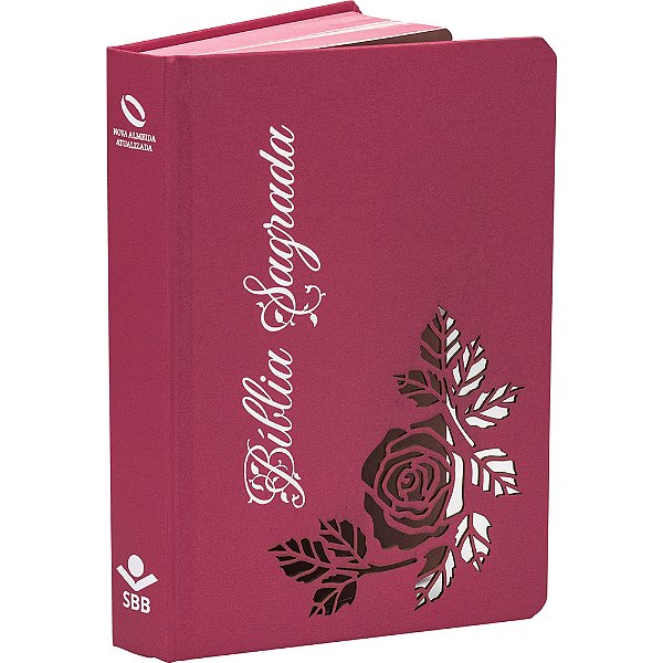 Bíblia Sagrada Letra Grande - Capa Corte Vazado Flor Nova Almeida Atualizada (Naa)