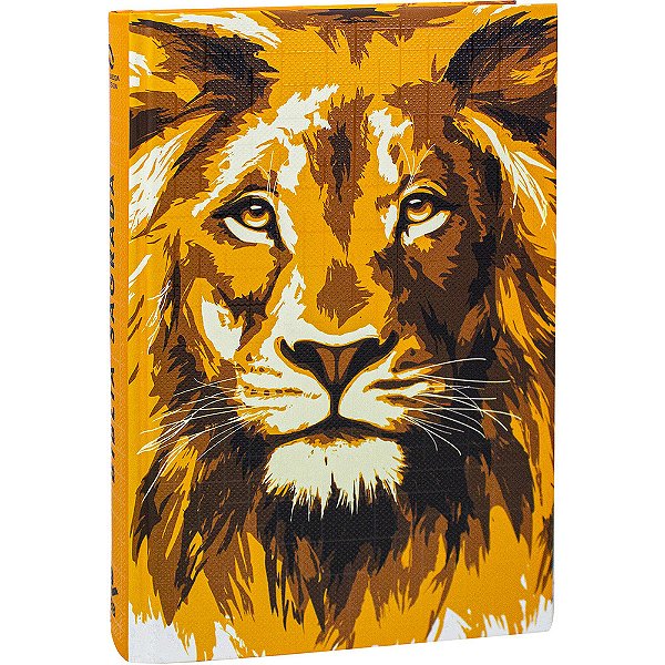 Bíblia Sagrada Letra Grande - Capa Ilustrada Leão Dourado Nova Almeida Atualizada (Naa)