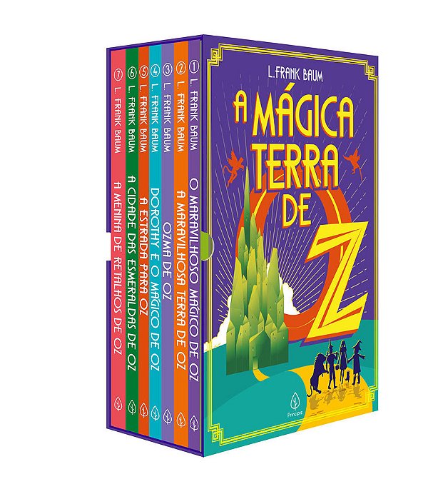 Box - A Mágica Terra De Oz - Vol. I - Com Sete Livros E Marcadores De Páginas Imantados