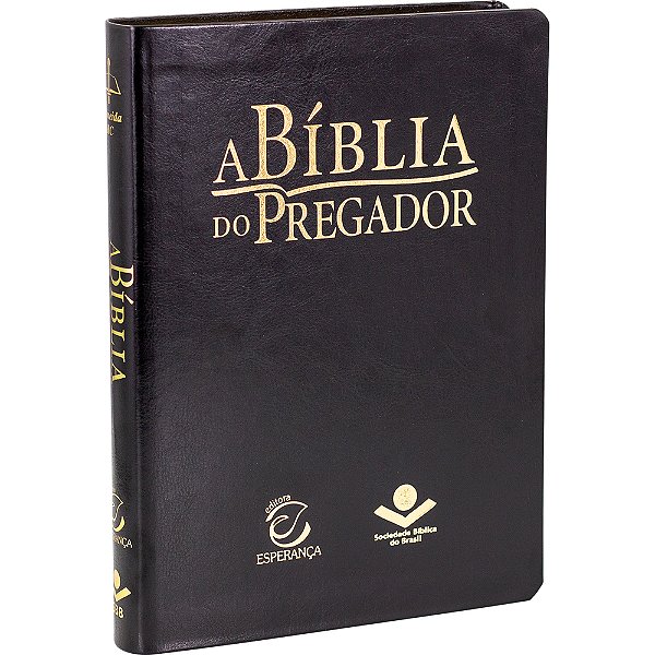 A Bíblia Do Pregador - Capa Em Couro Sintético, Preto Nobre Almeida Revista E Corrigida (Arc)