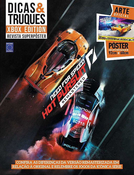 Superpôster Dicas E Truques Xbox Edition - Nfs Hot Pursuit Remastered