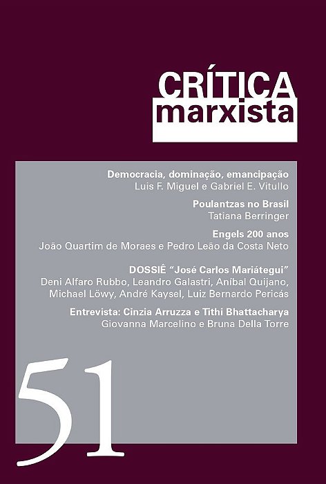 Crítica Marxista - Vol. 51 - Ano 2020 Dossiê José Carlos Mariátegui