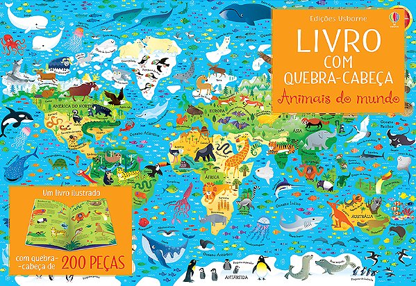 Animais Do Mundo: Livro Com Quebra-Cabeça