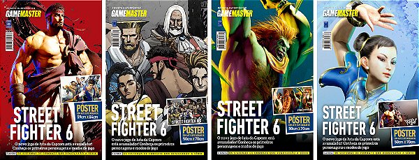 Superpôster Game Master - Street Fighter 6 - Arte A+b+c+d