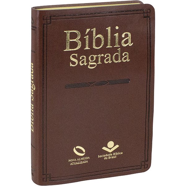 Bíblia Sagrada - Capa Couro Sintético Marrom Nova Almeida Atualizada (Naa)