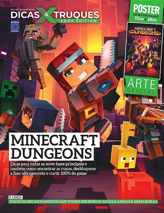 Superpôster Dicas E Truques Xbox Edition - Minecraft Dungeos