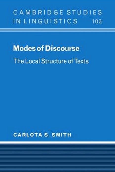 Modes Of Discourse - The Local Structure Of Texts