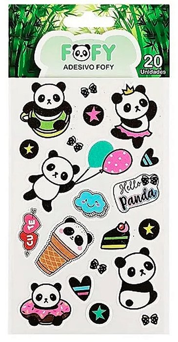 Bloco Adesivo Meu Pandinha Verde Ff7025 - Fofy