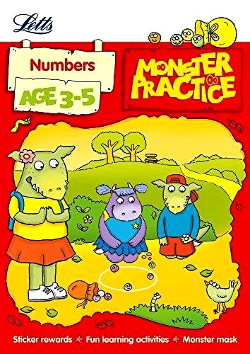 Monster Practice - Numbers - Age 3-5 - Book With Sticker