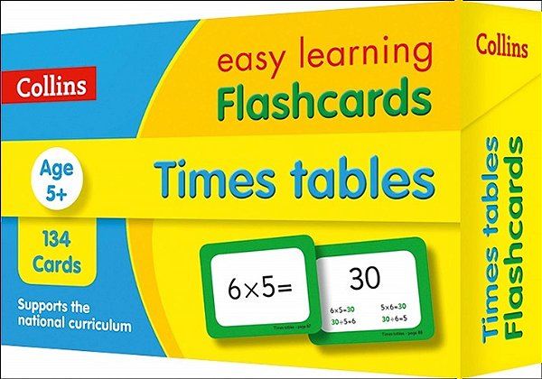 Times Tables Flashcards - Collins Easy Learning KS2 - 134 Cards - Age +5