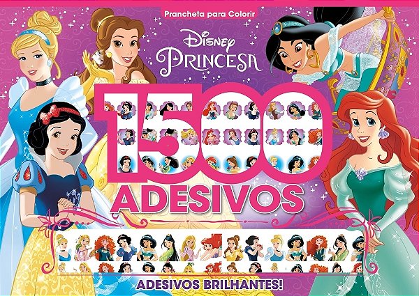 Disney Princesas Prancheta Para Colorir Com 1.500 Adesivos