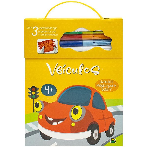 Livro-Kit Mágico Para Colorir: Veículos