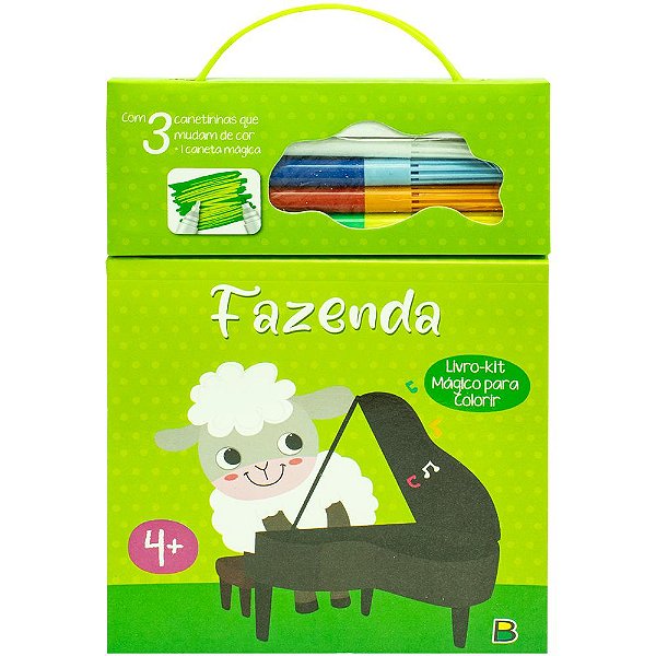 Livro-Kit Mágico Para Colorir: Fazenda