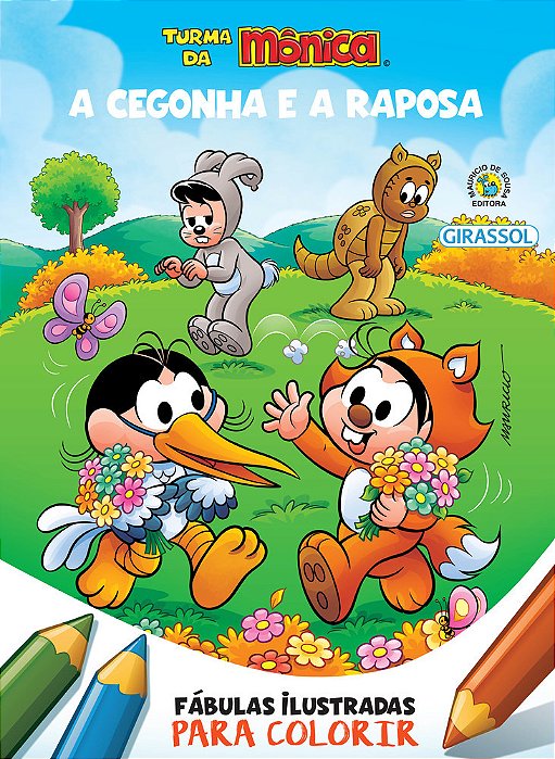 Turma Da Mônica - Fábulas Ilustradas Para Colorir - A Cegonha E A Raposa
