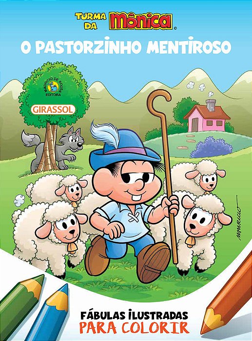 Turma Da Mônica - Fábulas Ilustradas Para Colorir - O Pastorzinho Mentiroso