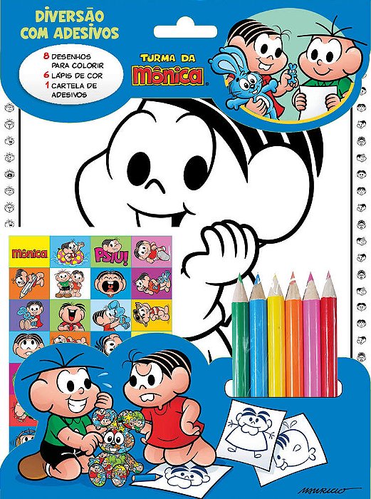 Turma Da Mônica Diversão Com Adesivos - Mônica E Cebolinha