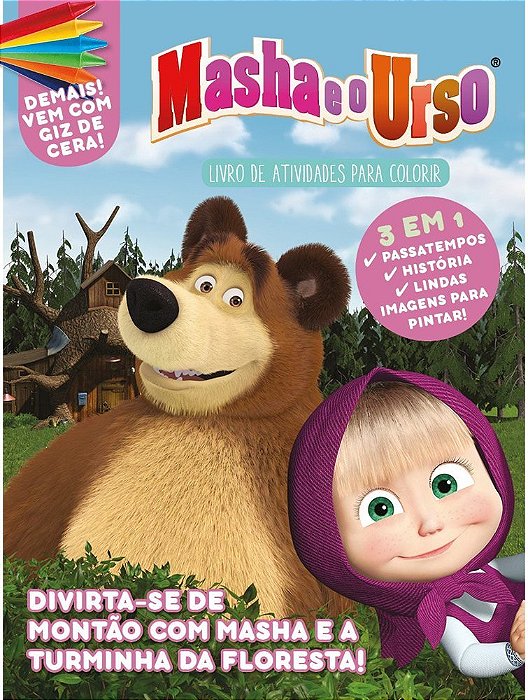 Masha E O Urso - Livro De Atividades Para Colorir Diverta-Se De Montão Com Masha E A Turminha Da Floresta!