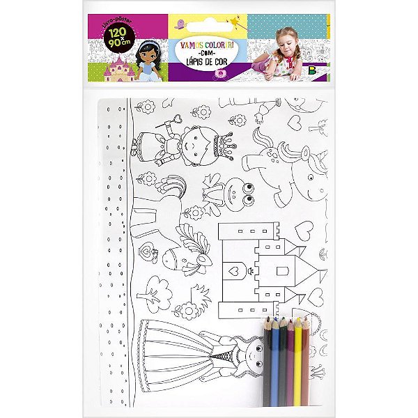 Livro-Pôster Para Colorir: Princesa