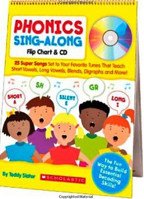 Phonics Sing-Along - Flip Chart & CD - 25 Super Songs Set To Your Favorite Tunes That Teach