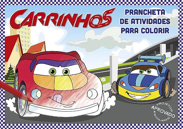 Carrinhos - Prancheta De Atividades Para Colorir