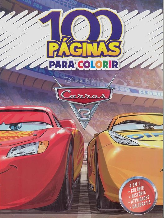 100 Páginas Para Colorir Disney - Carros 3