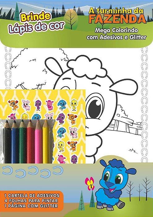 A Turminha Da Fazenda - Mega Colorindo Com Adesivos E Glitter