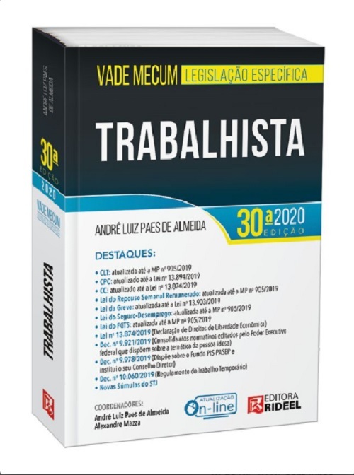Vade Mecum Trabalhista – Legislação Específica - 30ª Edição 2020