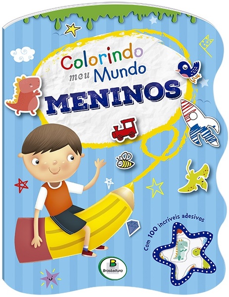 Colorindo Meu Mundo: Meninos - Livro Com Adesivos