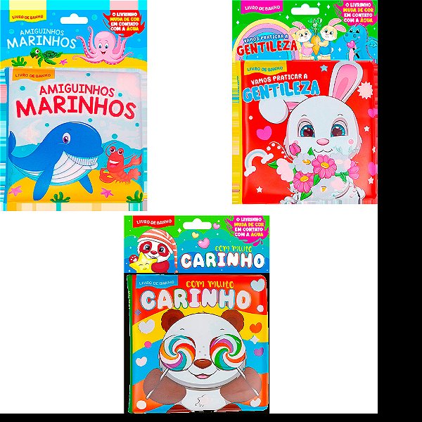 Coleção Banho Divertido - Kit Com 3 Livrinhos De Banho