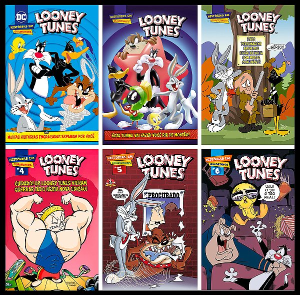 Combo Quadrinhos Looney Tunes 01 - Kit Com 6 Quadrinhos