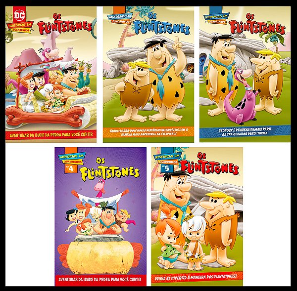 Combo Quadrinhos Os Flintstones 01 - Kit Com 5 Quadrinhos