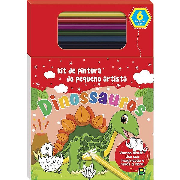 Kit De Pintura Do Pequeno Artista: Dinossauros