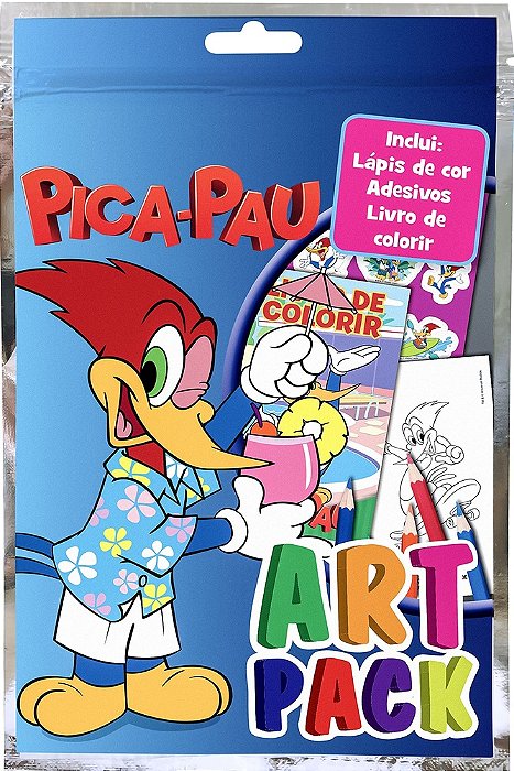 Pica-Pau - Art Pack (Livro Com Lápis De Cor E Adesivos)