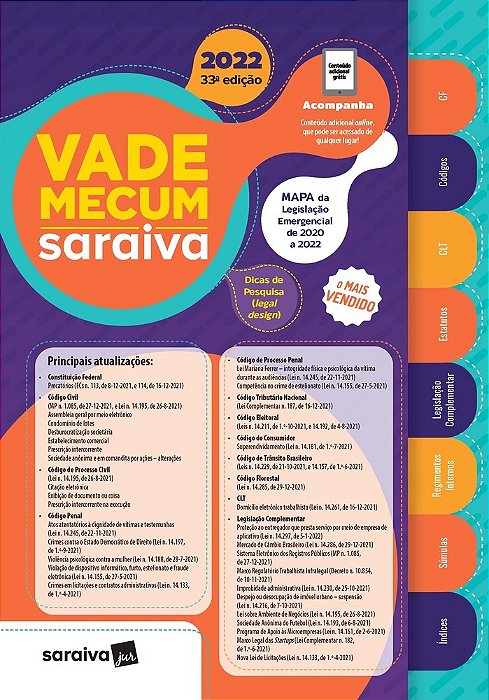 Vade Mecum 2022 Saraiva 33ª Edição