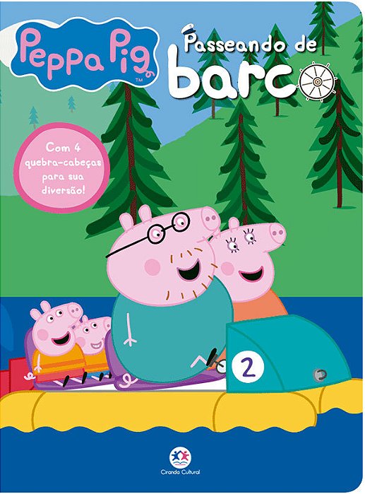 Peppa Pig - Passeando De Barco Com 4 Quebra-Cabeças Para Sua Diversão!