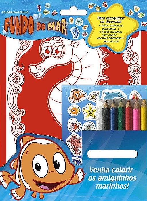 Fundo Do Mar - Colorir Com Brilho