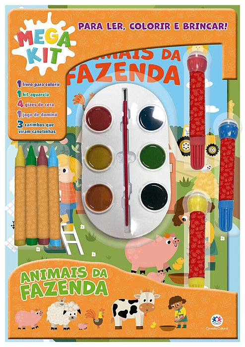 Animais Da Fazenda - Ler, Colorir E Brincar