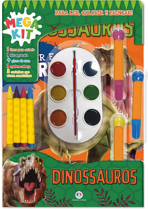 Dinossauros - Ler, Colorir E Brincar