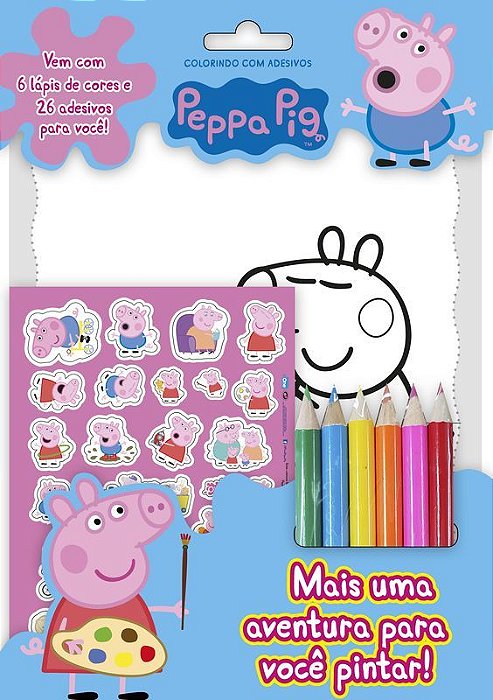 Peppa Pig - Colorindo Com Adesivos Mais Uma Aventura Para Você Pintar!