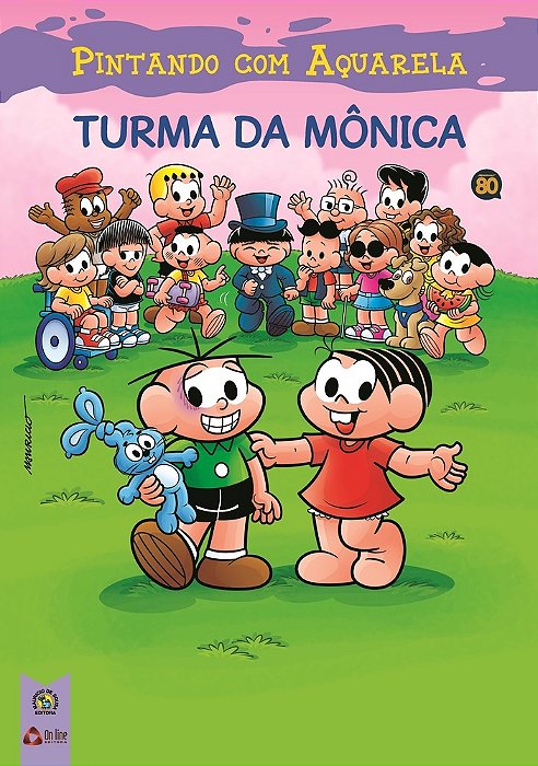 Turma Da Mônica Pintando Com Aquarela