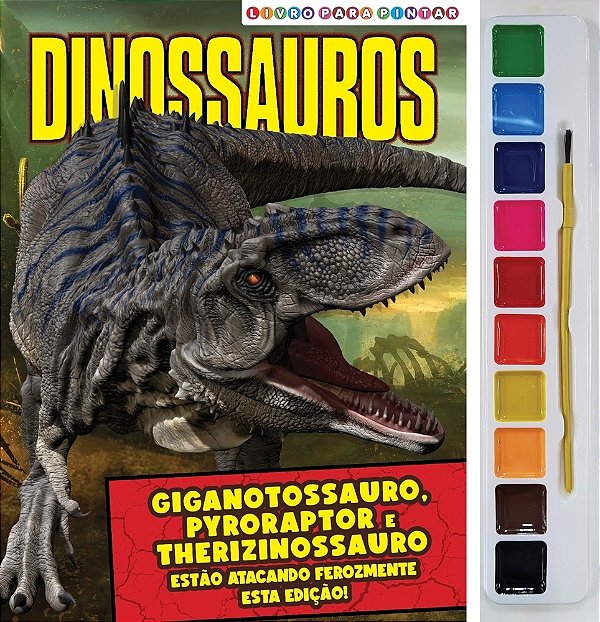 Dinossauros Livro Para Pintar Com Aquarela