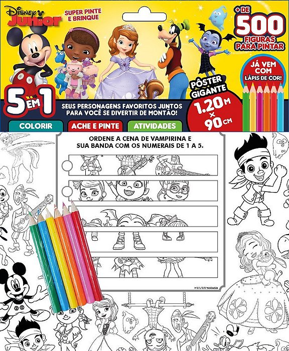 Disney Junior - Super Pinte E Brinque Pôster Gigante