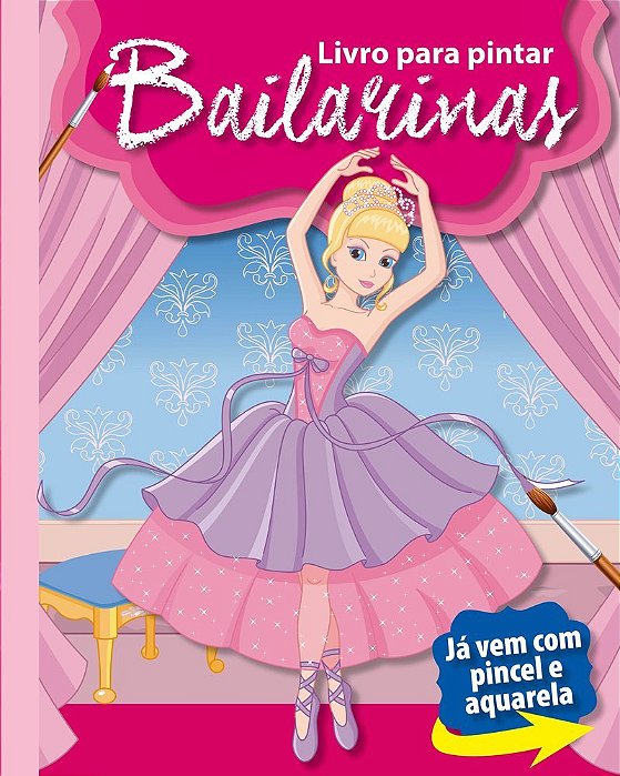 Bailarinas Livro Para Pintar Com Aquarela