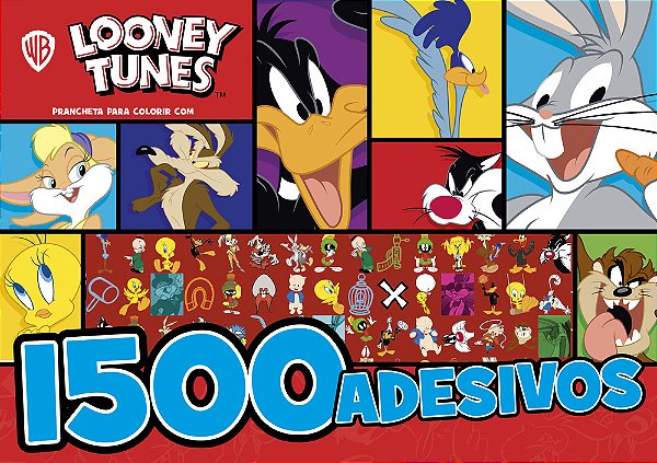 Looney Tunes Prancheta Para Colorir Com 1.500 Adesivos