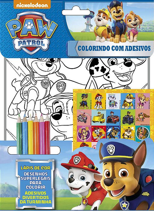 Patrulha Canina Colorindo Com Adesivos