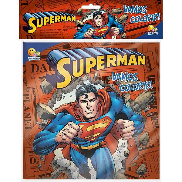 Superman - Vamos Colorir! - Kit Livro+lápis De Cor