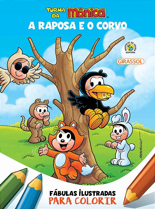Turma Da Mônica - Fábulas Ilustradas Para Colorir - A Raposa E O Corvo
