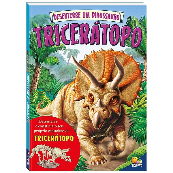 Desenterre Um Dinossauro Triceratopo